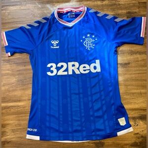 32Red Hummel Blue Soccer Jersey USA XS Utilita